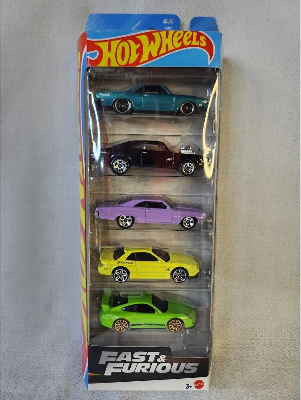 Hot Wheels Formula 1 & Fast & Furious Diecast 1:64 5-Car Collection Set
